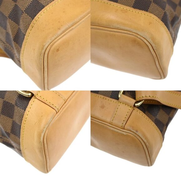 LOUIS VUITTON Logo Arlequin Backpack Bag Damier Ebene Brown N99038 23YH405 - Picture 7 of 15